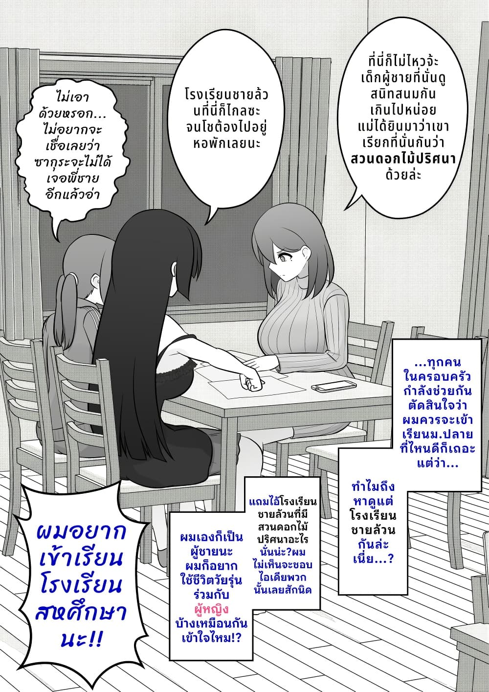 Danjo-hi 1:39 no Heikou Sekai wa Omoi no Hoka Futsuu page 1