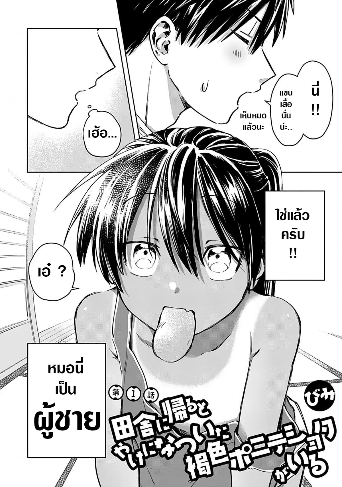 Inaka ni Kaeru to Yakeni Natsuita Kasshoku Ponytail Shota ga Iru page 4