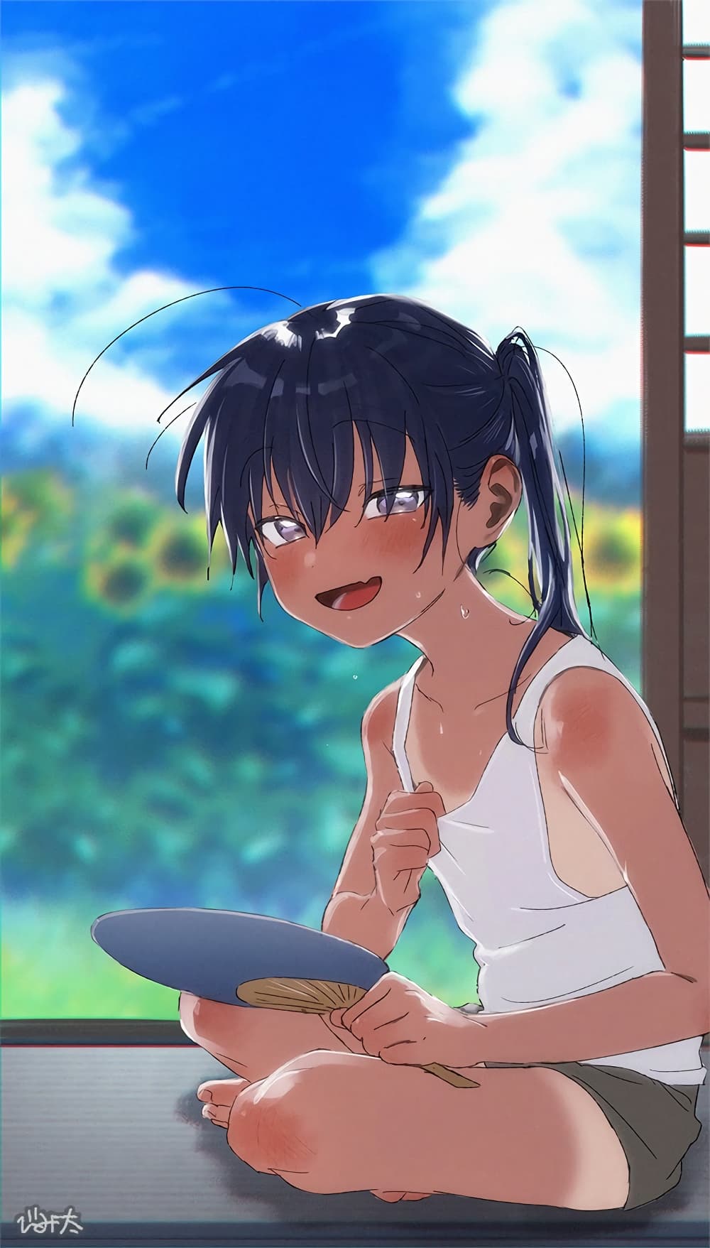 Inaka ni Kaeru to Yakeni Natsuita Kasshoku Ponytail Shota ga Iru page 12