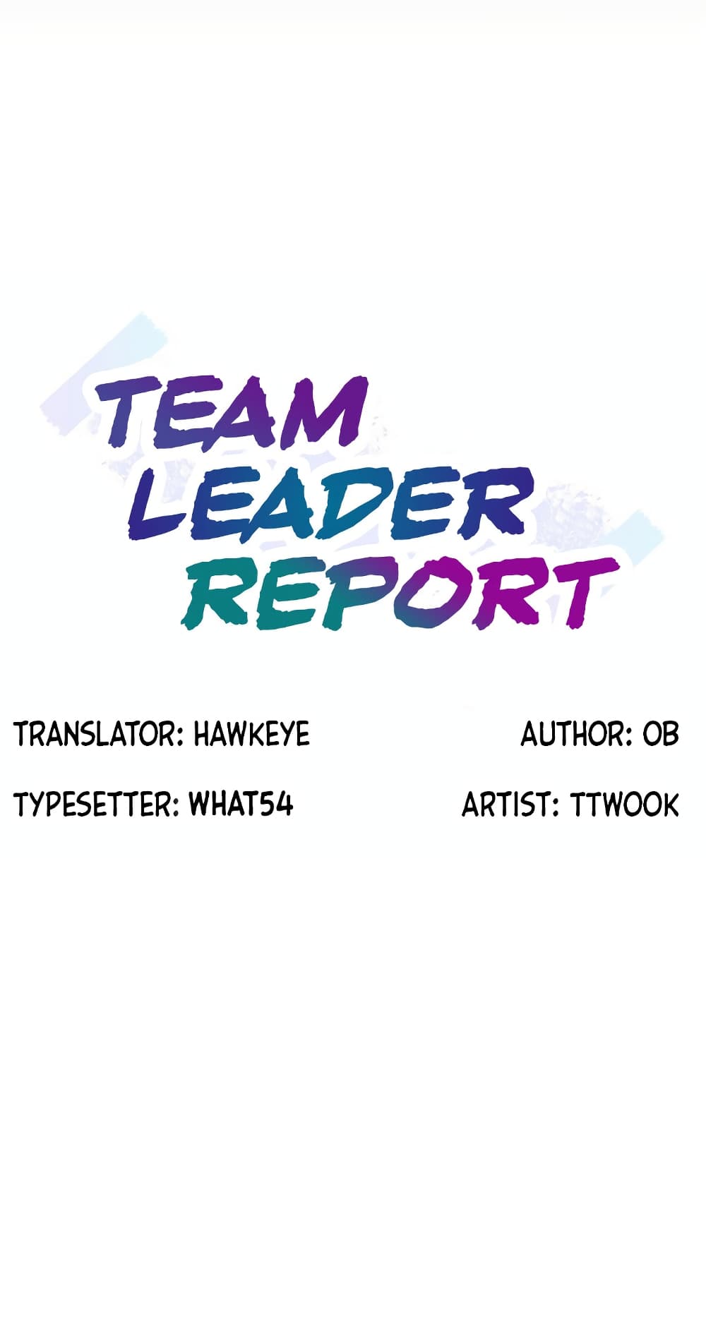 Team Leader, This is A Report page 1