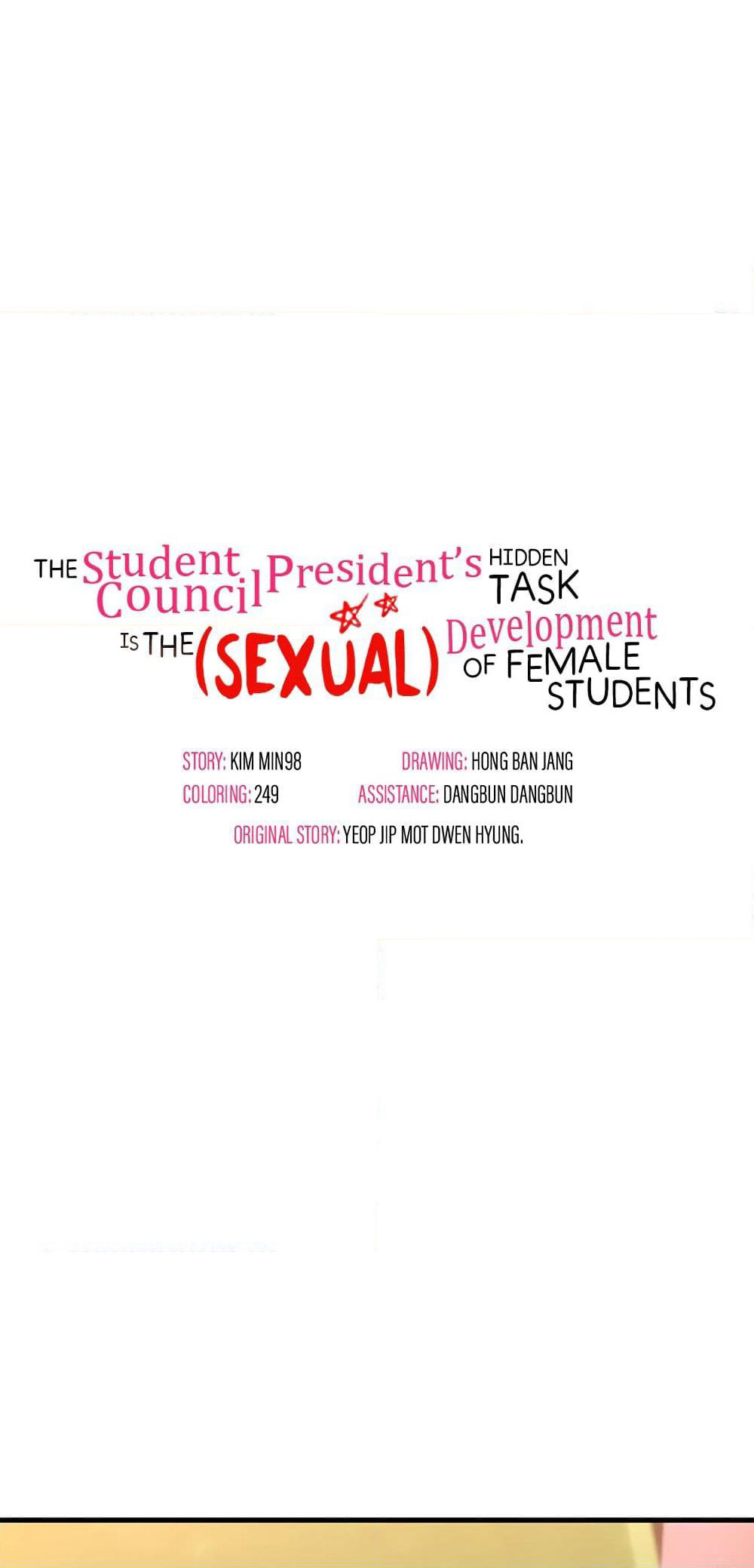 The Student Council President’s Hidden Task page 1