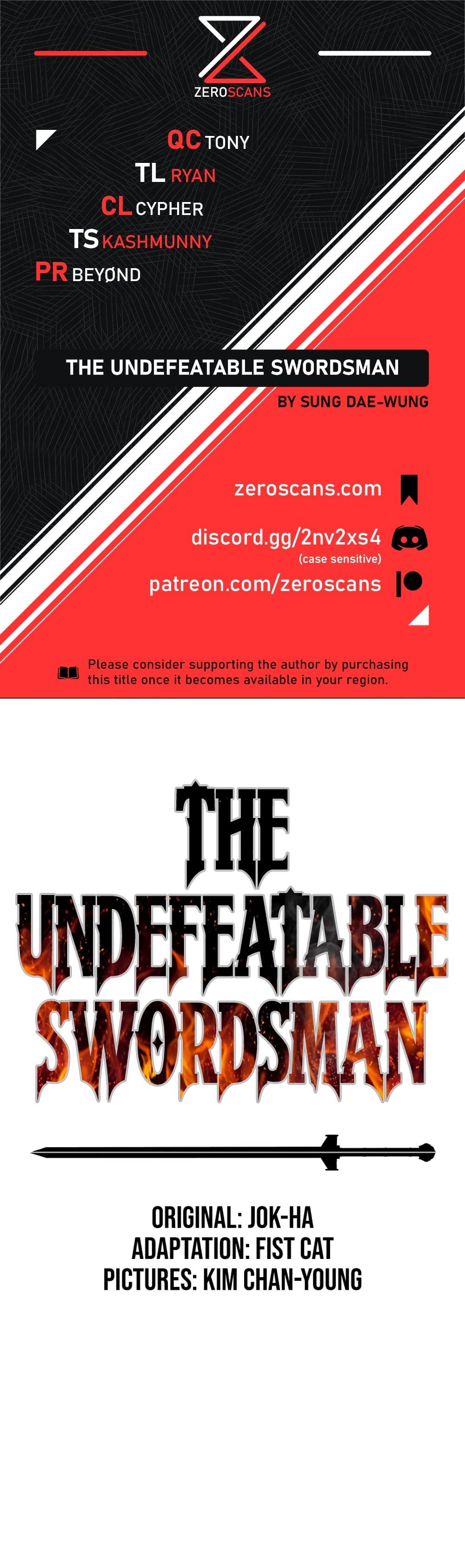 The Undefeatable Swordsman page 1
